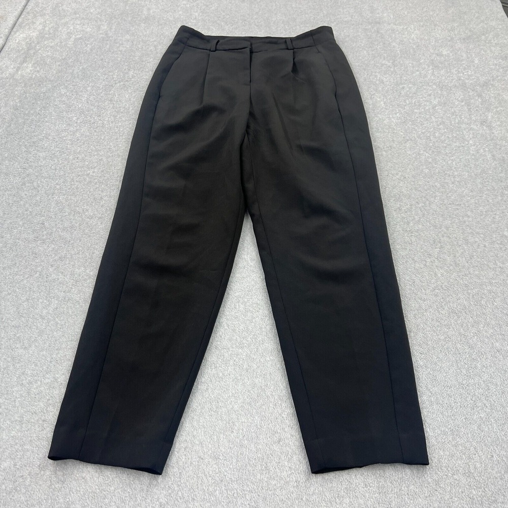 Express Pants Womens 8R Black Pleated Office Academia Preppy Pockets